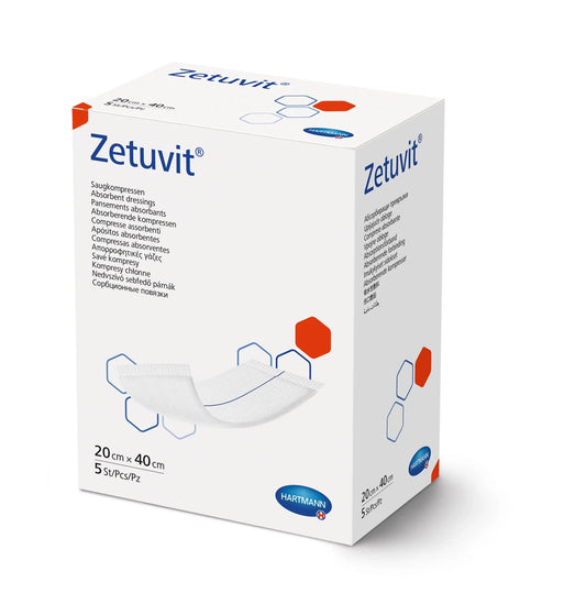 Zetuvit Sterile Absorbent Dressing 20x40cm for direct wound contact in sterile procedures